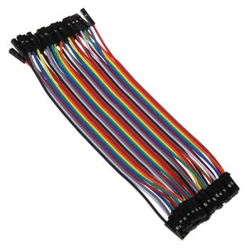 Ociodual 40x Cables Hembra Hembra 20cm Jumpers Dupont 2,54 Protoboard Prototipos