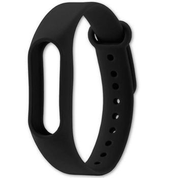 Correa De Repuesto Compatible Con Xiaomi Mi Smart Band 2 Negra Pulsera De Silicona Ociodual