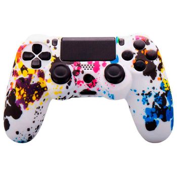 Funda De Silicona Compatible Con Mando Ps4/slim/pro Manchas De Pintura Carcasa Anti Caídas Golpes Ociodual