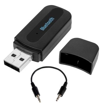 Ociodual Receptor Bluetooth Bt Adaptador Con Salida De Audio Conector Usb Mini Jack Negro 3.5mm