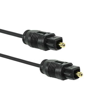 Ociodual Cable Toslink Audio Digital Fibra Optica 2m Macho Para Dvd Hdtv Blu Ray Smart Tv Negro