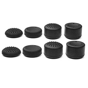 8 Tapones Para Pulgares Compatible Con Joysticks Analógicos Para Mando Ps4/slim/pro Negra  Ociodual