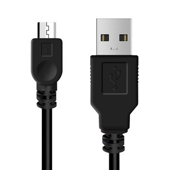 Cable De Carga Y Datos 3m Usb A Micro 5 Pin Negro Para Smartphones Tablets Mp3 Mp4 Cámaras Ociodual