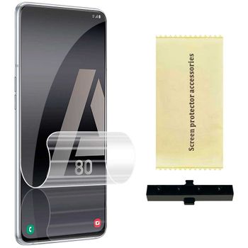 Protector Completo De Pantalla Hidrogel Compatible Con Samsung Galaxy A80 Lámina Protector Antihuella Ociodual