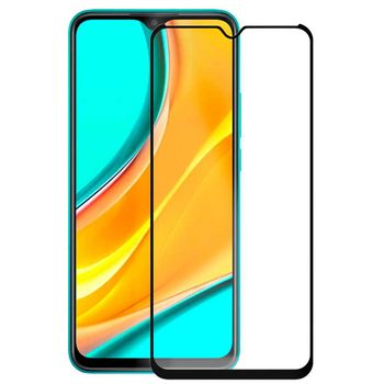 Protector De Pantalla Cristal Templado 9h 9 Pcompatible Con Xiaomi Redmi 9 | Marco Borde Negro Ociodual