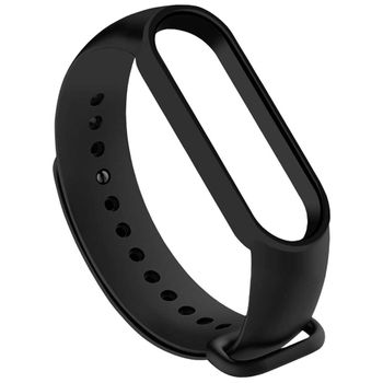 Correa De Repuesto Compatible Con Xiaomi Mi Band 6 5 Amazfit Band 5 Negra Pulsera De Silicona Ociodual