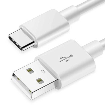 Cable De Usb A Tipo C 7mm 90cm Carga Rápida De Batería Y Datos Blanco Ociodual