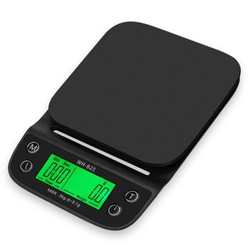 Ociodual Báscula De Cocina Wh-b25 Negra Balanza Electrónica Digital Peso 3kg/0,1g Pantalla Lcd