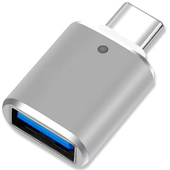 Ociodual Adaptador Usb Tipo C 3.0 Otg Gris Con Función On The Go Para Smartphone Tablet Pc