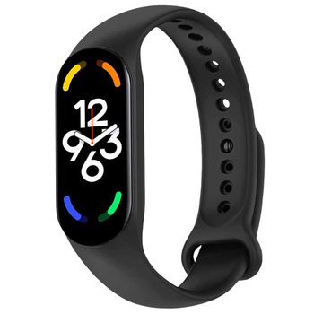 Ociodual Pulsera De Recambio De Silicona Suave Flexible, Color Negro, Compatible Con Mi Band 7 6 5