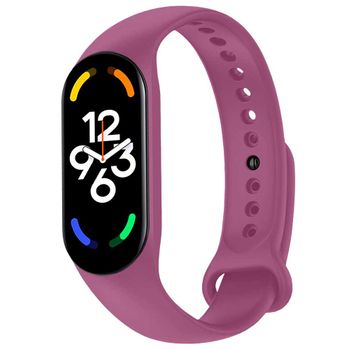 Ociodual Pulsera De Recambio Silicona Suave Flexible, Color Violeta, Compatible Con Mi Band 7 6 5