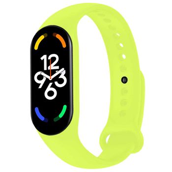 Ociodual Pulsera De Recambio De Silicona Flexible, Color Verde Lima, Compatible Con Mi Band 7 6 5