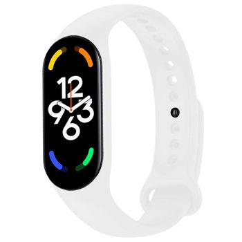 Ociodual Pulsera De Recambio De Silicona Suave Flexible, Color Blanco, Compatible Con Mi Band 7 6 5