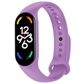 Ociodual Pulsera De Recambio De Silicona Flexible, Color Lavanda, Compatible Con Mi Band 7 6 5