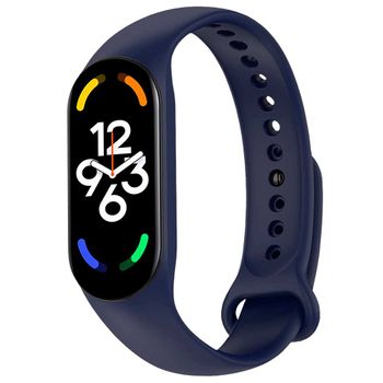 Ociodual Pulsera De Recambio De Silicona Suave Flexible, Color Azul Oscuro, Compatible Con Mi Band 7 6 5