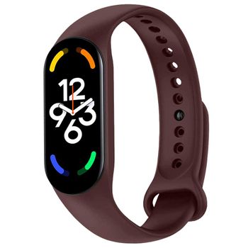 Ociodual Pulsera De Recambio De Silicona Suave Flexible, Color Vino, Compatible Con Mi Band 7 6 5