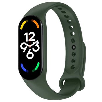 Ociodual Pulsera De Recambio De Silicona Suave Flexible, Color Verde, Compatible Con Mi Band 7 6 5