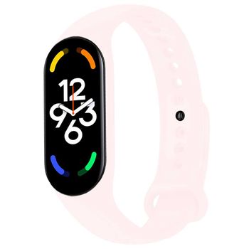 Ociodual Pulsera De Recambio De Silicona Flexible, Color Rosa Mate, Compatible Con Mi Band 7 6 5