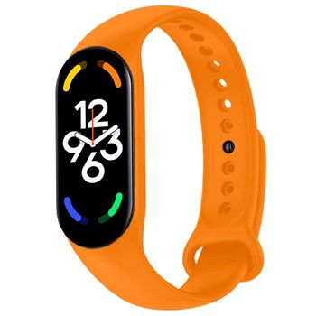 Ociodual Pulsera De Recambio De Silicona Flexible, Color Naranja, Compatible Con Mi Band 7 6 5