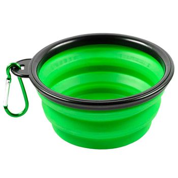 Ociodual Cuenco Plegable 350 Ml Color Verde Para Alimentar Perros Gatos Mascotas Comedero