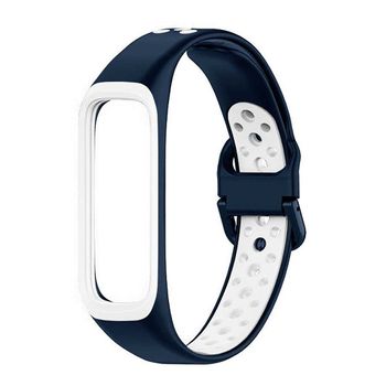 Ociodual Correa Compatible Con Samsung Galaxy Fit 2, Recambio De Color Azul Y Blanco