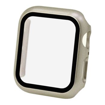 Ociodual Protector Con Cristal Templado Compatible Con Apple Watch 6/se/5/4 (44mm) Oro Blanco