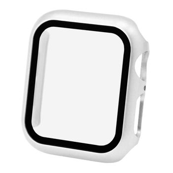 Ociodual Protector Con Cristal Templado Compatible Con Apple Watch 6/se/5/4 (44mm) Blanco