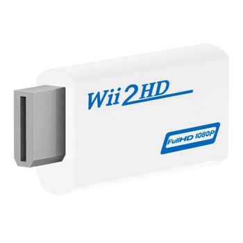 Adaptador de Nintendo Wii a HDMI - Adaptador de Nintendo Wii a HDMI - Full  HD 1080p INF, blanco