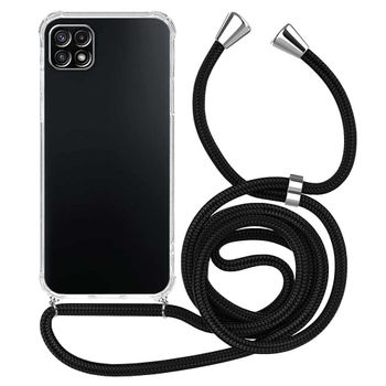 Ociodual Funda Con Cuerda Compatible Samsung A22 5g, Esquinas Reforzadas, Transparente