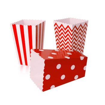 Ociodual 18x Cajas Para Palomitas, Color Rojo, Ideal Fiestas, Cumpleaños, Navidad, Eventos