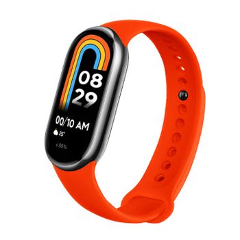 Ociodual Correa De Recambio Para Xiaomi Mi Band 8, De Color Rojo, Silicona, Enganche Metálico