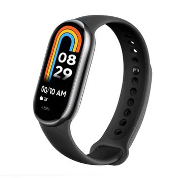 Ociodual Correa De Recambio Para Xiaomi Mi Band 8, De Color Gris Oscuro, Silicona, Enganche Metálico