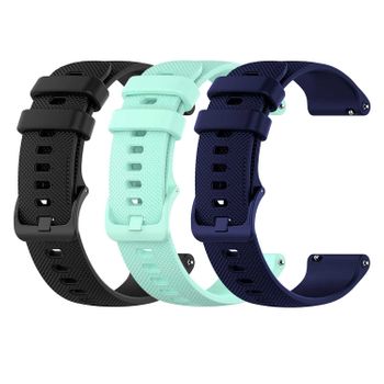 Ociodual Correa Compatible Con Reloj De 20mm, Color Azul Oscuro/negro/turquesa