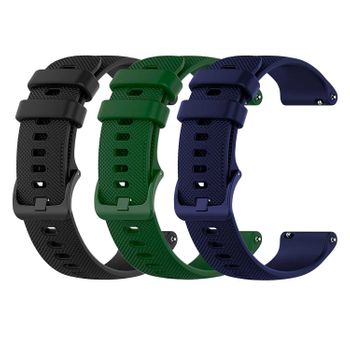 Ociodual Correa Compatible Con Reloj De 20mm, Color Verde Militar/azul Oscuro/negro