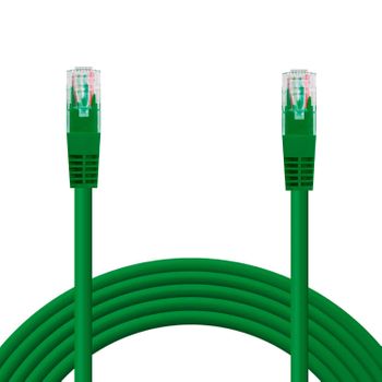 Ociodual Cable Ethernet Cat.6 De 25 Cm Cable De Red Utp Awg24 Verde 1gbps 500mhz