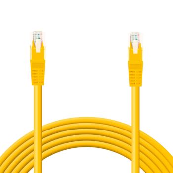 Ociodual Cable Ethernet Cat.6 De 25 Cm Cable De Red Utp Awg24 Amarillo 1gbps 500mhz