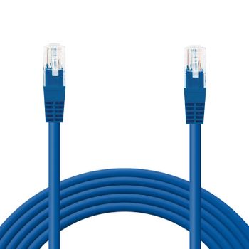 Ociodual Cable Ethernet Cat.6 De 30 Cm Cable De Red Utp Awg24 Azul 1gbps 500mhz