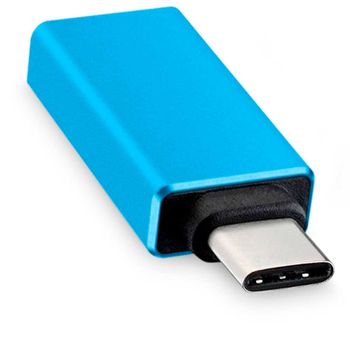 Ociodual Adaptador De Usb 3.0 Hembra A Tipo C Macho Función On The Go Azul Para Teléfonos