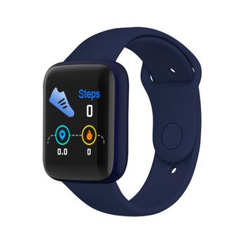 Reloj Inteligente Deportivo Impermeable Al Agua Con Bluetooth, Rastreador De Fitness Azul Oscuro