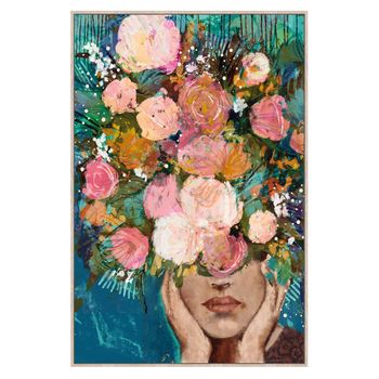 Cuadro Mujer Flores Signes Grimalt By Sigris