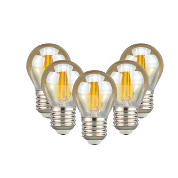 Pack 5unds Bombilla Filamento Led 4w G45 E14 2300k