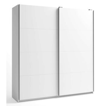 Armario Gran Savona 2 Puertas Correderas Color Blanco Habitación Dormitorio Matrimonio 216x202x56 Cm