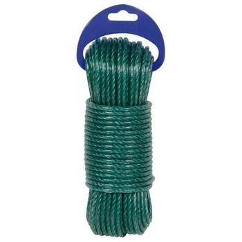 Cable Acero Plastificado Verde 15 M.