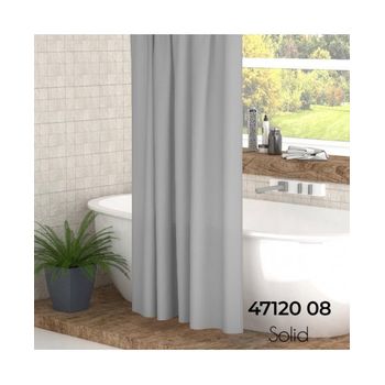 Cortina De Baño Lisa 47120 Gris 140x180 Cm.