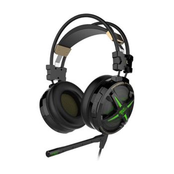 Auriculares Gaming Clavija Usb ,con Micrófono Y Cancelación De Ruido Para Pc  Head-gmg100 - Negro