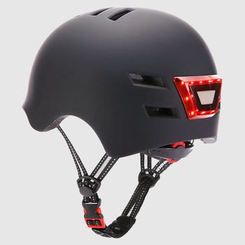 Casco Youin con Led Delante Y Detrás Talla L (58x61cm) Negro