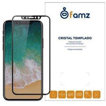 Protector De Pantalla Iphone Xr Cirstal Templado 5d Marco Negro