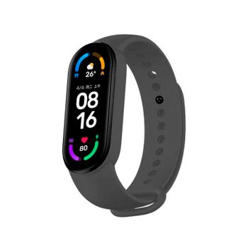 Correa De Silicona Para Xiaomi Mi Band 6 Negra