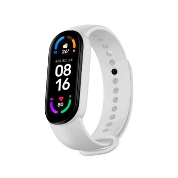 Correas De Silicona Para Xiaomi Mi Band 6 Blanco Mate