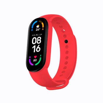 Correa De Silicona Para Xiaomi Mi Band 6 Roja